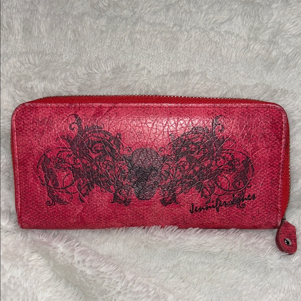 Jennifer Jones skull Red Wallet